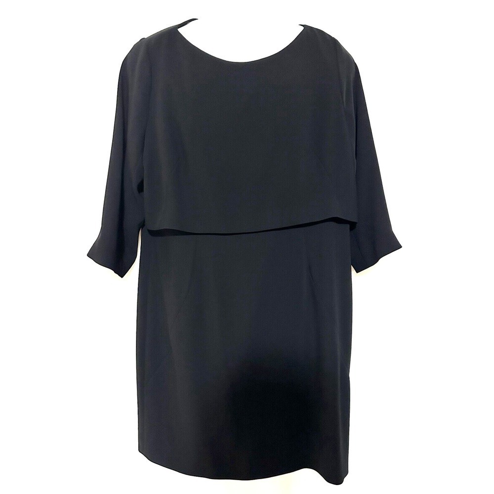 The Fold Dress Womens Size 16 Northcote Black Lagenlook MSRP $550
